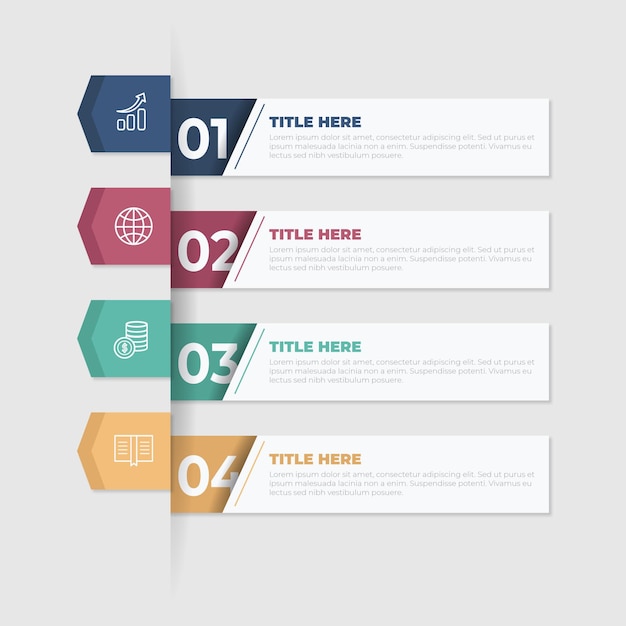 Table des contenus infographique plate