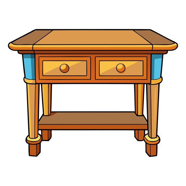 Une table d'entrée élégante, un design vectoriel, une décoration élégante.