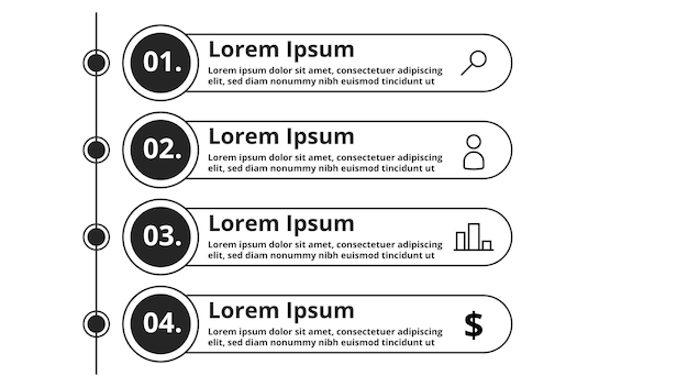 Table Des Matières Modèle De Flux De Travail De Liste Infographique Pour La Présentation