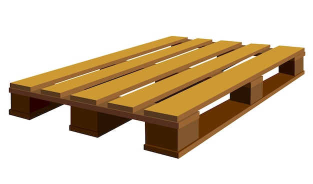 Vecteur une table en palette avec un plateau en bois.