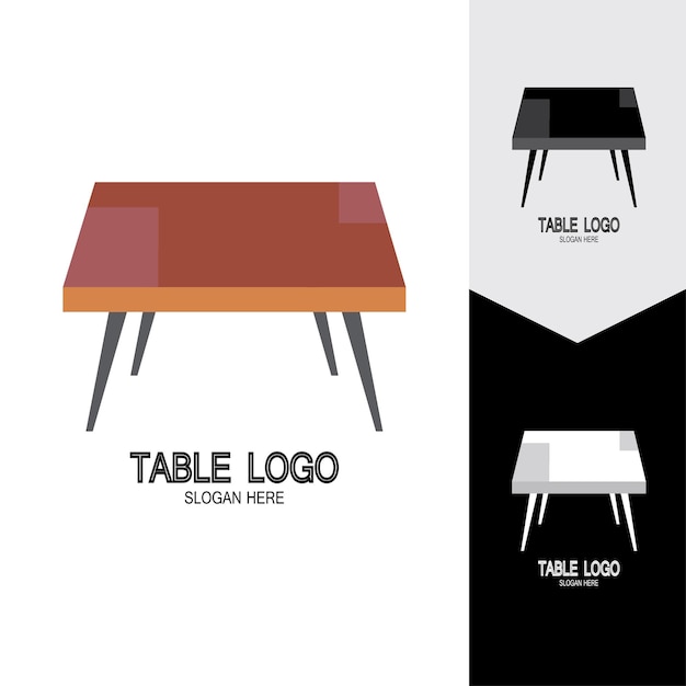 Table vector logo icône objet fond illustration