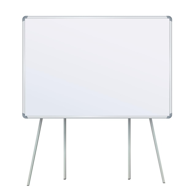 Tableau Blanc Vide Sur Trépied Sur Fond Blanc Tableau Blanc De Bureau Pour La Formation Professionnelle Au Bureau