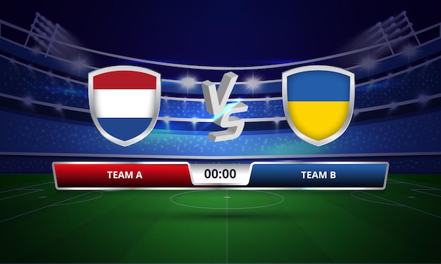 Tableau De Bord Complet Du Match De Football Des Pays-bas Contre L'ukraine