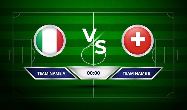 Tableau De Bord De Football Italie Vs Suisse