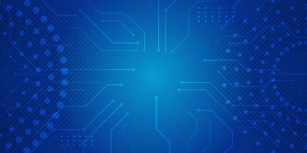Tableau de circuit abstrait technologie de gradient bleu arrière-plan numérique