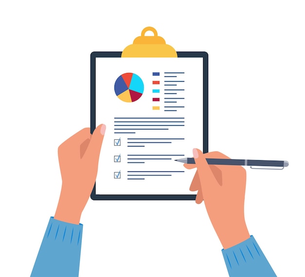 Tableau à dos dans la main homme d'affaires données statistiques avec graphiques diagrammes documents sur le lieu de travail