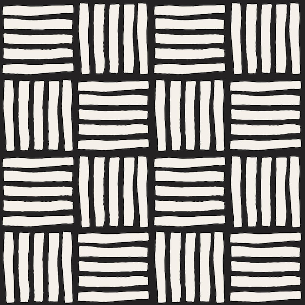 Tableau d'échecs créatif à motifs sans couture à carreaux noirs et blancs