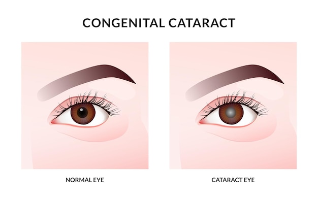 Tableau de l'éducation médicale de la cataracte congénitale Maladies oculaires