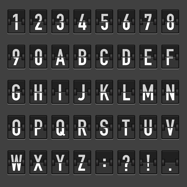 tableau électronique avec l'alphabet et les nombres