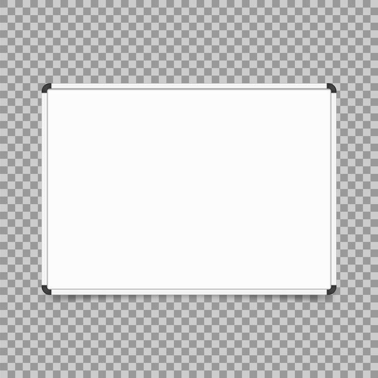 Vecteur tableau magnétique tableau blanc vide isolé sur fond transparent illustration vectorielle eps 10
