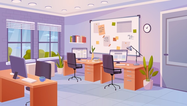Tableau de travail de l'espace de travail intérieur du bureau