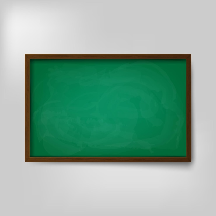 Vecteur tableau vert école vierge vide isolé sur fond blanc illustration vectorielle