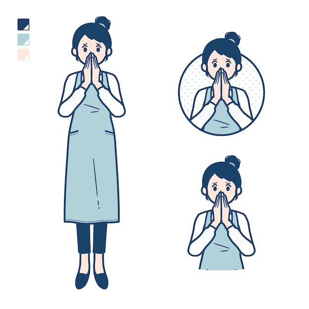 Tablier simple femme mal à l'aise