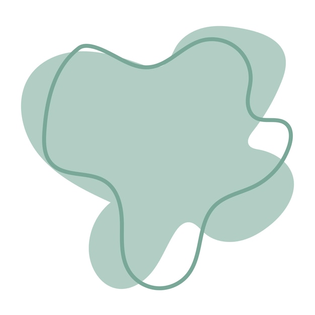 Une tache abstraite de teal avec un contour de forme organique