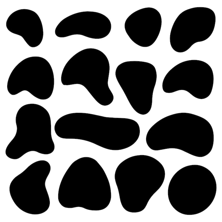 Vecteur tache aléatoire, tache d'encre. blob organique, tache. motif rond géométrique organique blob aléatoire isolé sur fond blanc. illustration vectorielle.