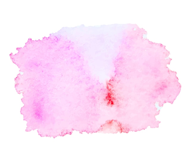 Tache d'aquarelle isolée rose