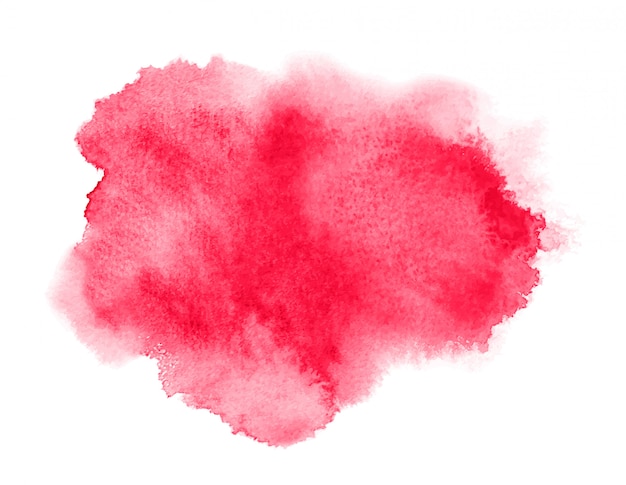 Tache d'aquarelle rouge avec lavage. Texture aquarelle pour la Saint-Valentin