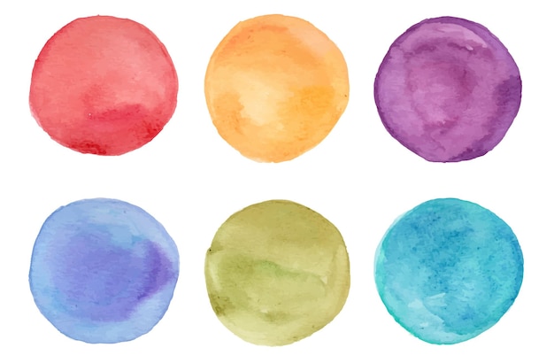 Tache de cercle aquarelle abstraite et colorée