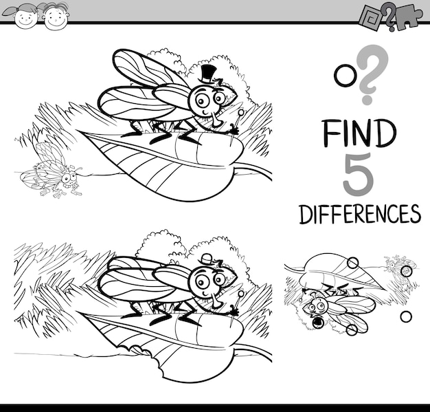 Tâche De Différences Livre De Coloriage