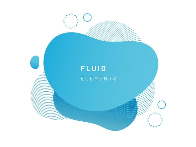 Vecteur tache de fluide bleu pour fond de carte tache liquide forme géométrique dégradé abstrait