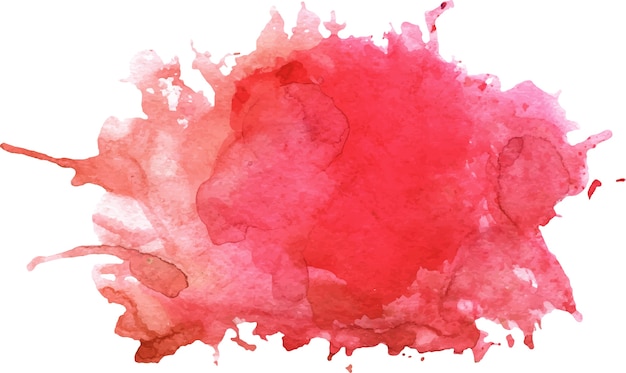 Tache rouge aquarelle