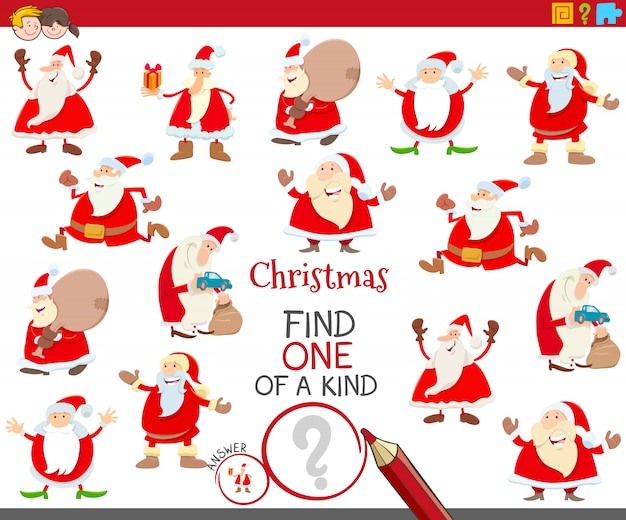 Une tâche unique avec les personnages du père Noël