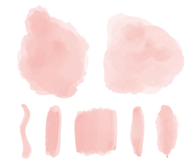 Taches d'aquarelle rose fard à joues