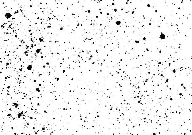 Taches d'encre grunge arrière-plan urbain texture vectorielle recouvrement de poussière détresse grain peinture noire éclaboussure