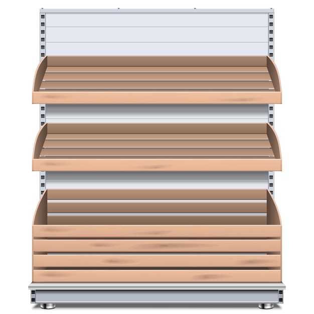 Étagère de pain de supermarché de vecteur