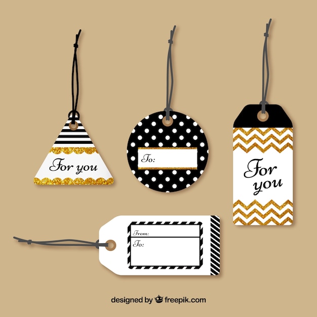 Tags Collection Avec Des Paillettes