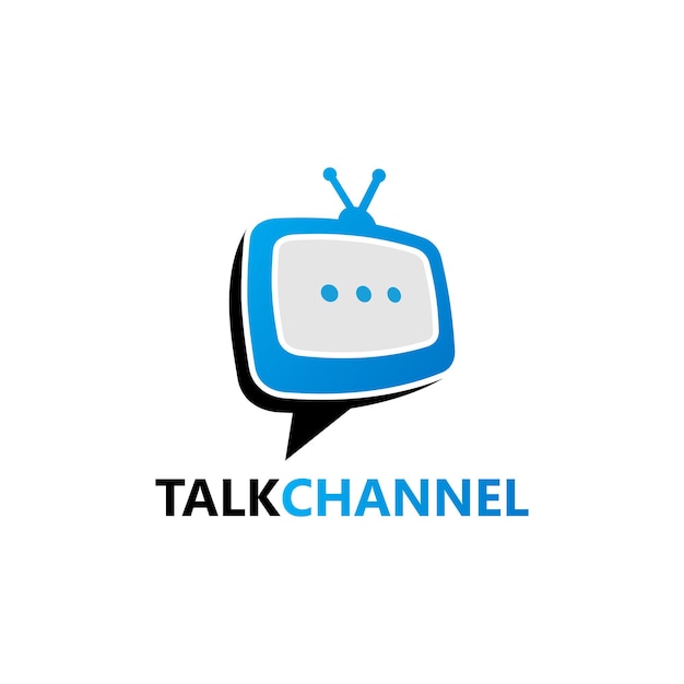 Talk Channel Logo Template Design Vecteur, Emblème, Design Concept, Symbole Créatif, Icône