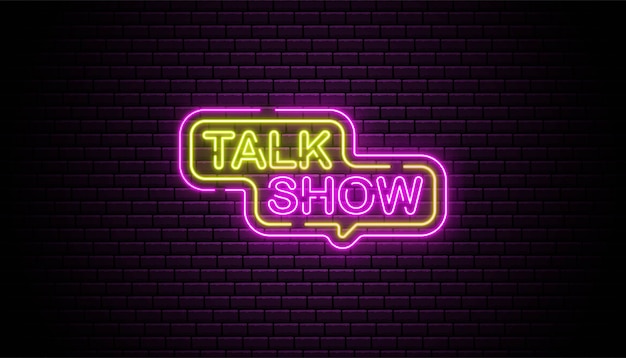 Talk-show Mur De Fond Enseigne Au Néon