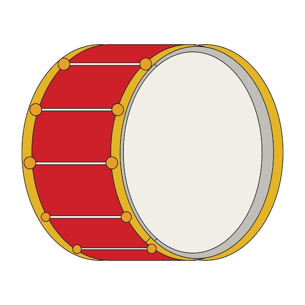 Vecteur un tambour à basse puissant