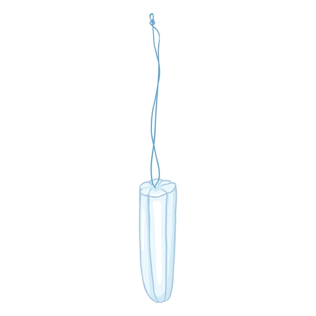 Vecteur tampon d'hygiène de femme de bande dessinée de vecteur