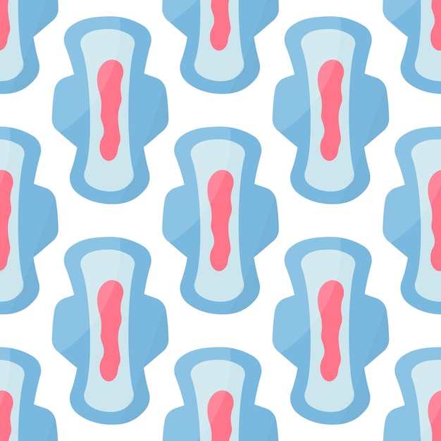 Vecteur tampons cycle d'hygiène féminine menstruation modèle textile tange sous-vêtements