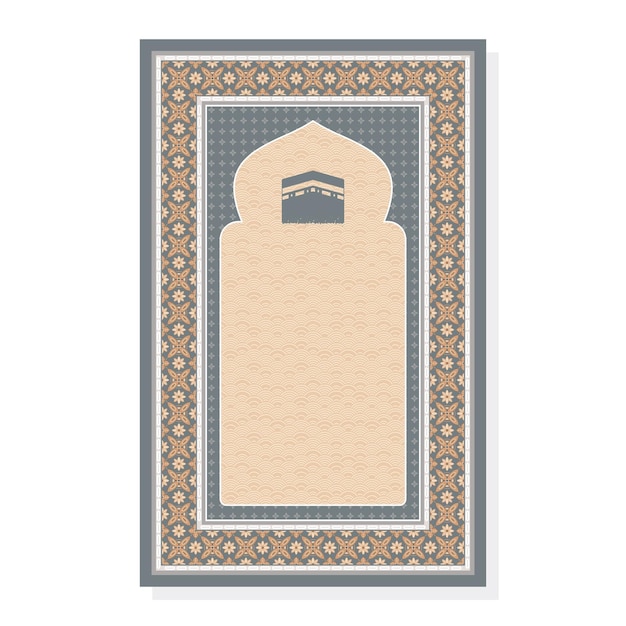 Vecteur le tapis musulman design sajadah