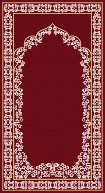 Tapis de prière musulman motif floral