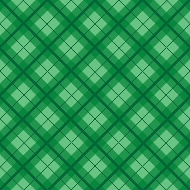 Tartan De Noël Vert Fond Vintage