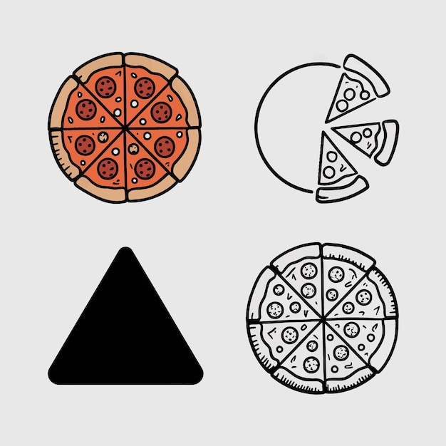 une tarte à la pizza avec un triangle dessus