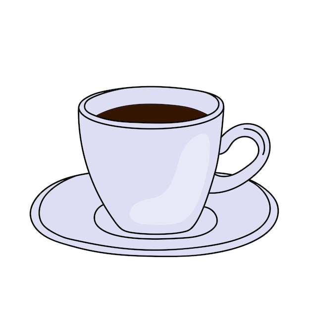 Vecteur tasse de café dessinée à la main