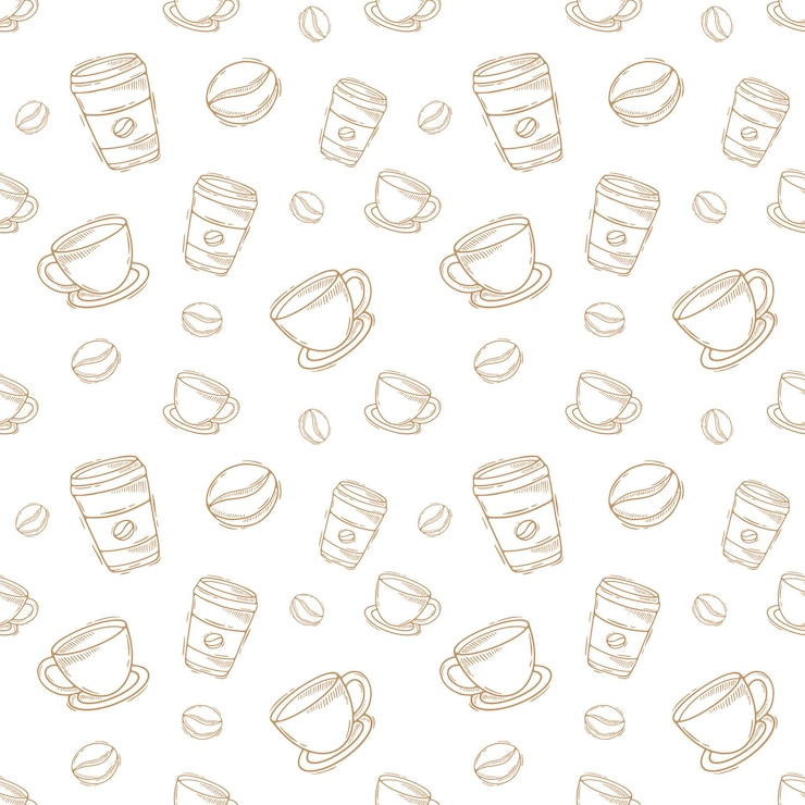 Vecteur tasse à café doodle dessinés à la main vintage