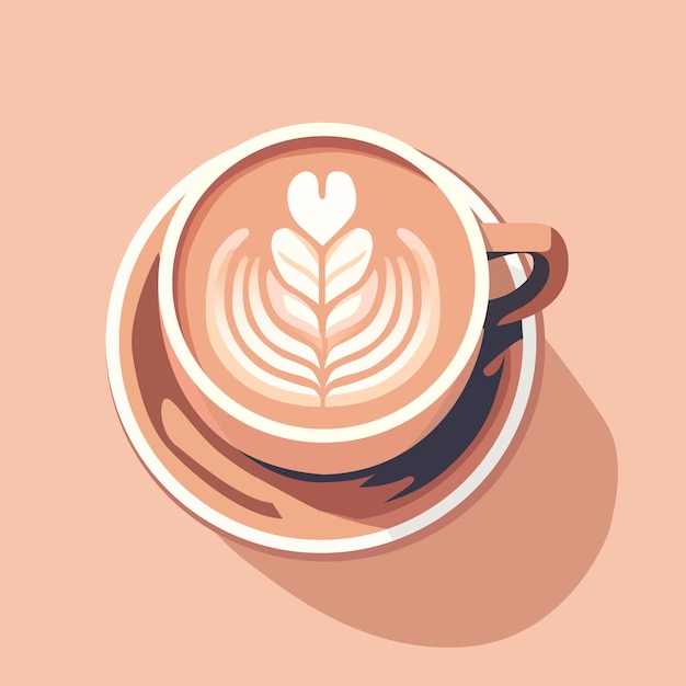 Une tasse de café avec du latte art