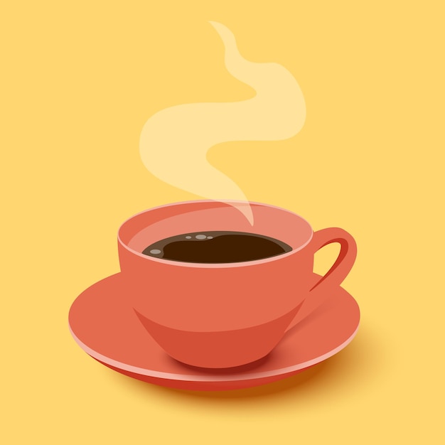 Une tasse de café frais Design décoratif pour des affiches de cafétéria des bannières des cartes