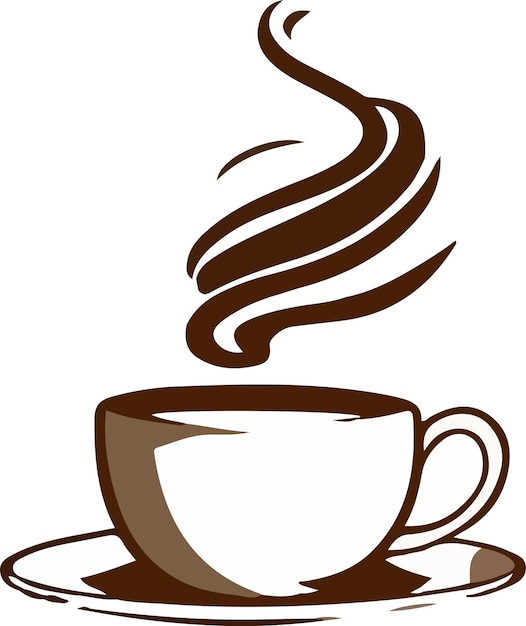 Vecteur tasse de café à la vapeur sur fond blanc