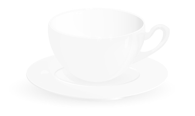 Vecteur tasse à café de vecteur sur fond blanc