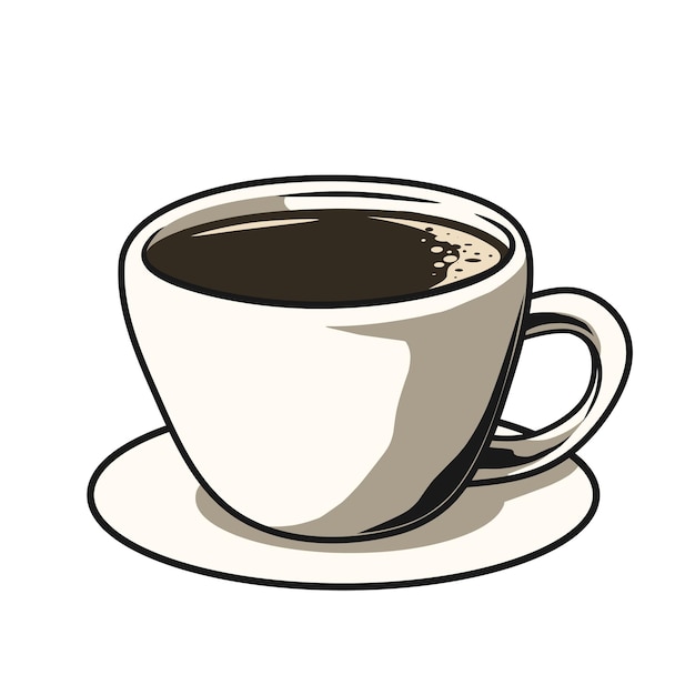 Dessin De Heureux Tasse Café Mignon Vecteur Illustration Main Dessiné Blanc  Fond Contour Croquis PNG , Dessin De Café, Dessin Daile, Dessin De Rat PNG  et vecteur pour téléchargement gratuit