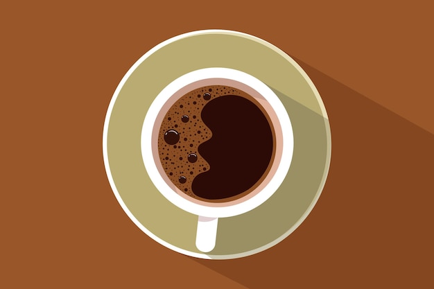 Une Tasse De Café Vector Design Illustration