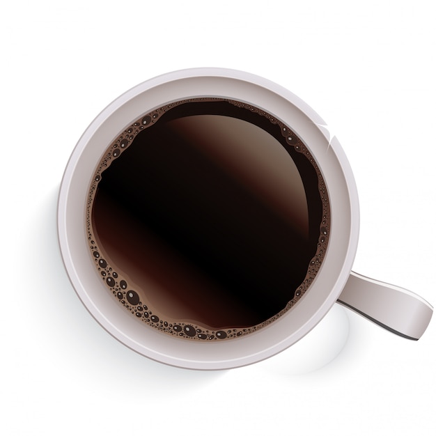 Tasse de café, vue de dessus