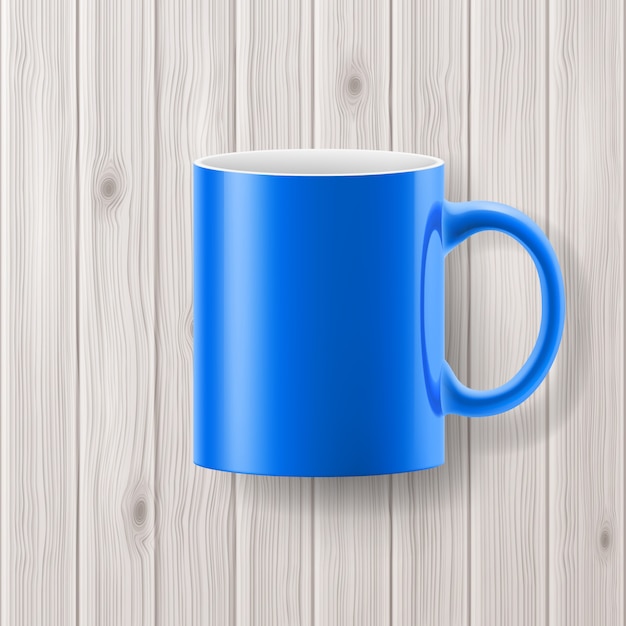 Vecteur tasse de fond en bois isolé