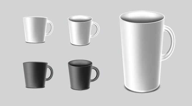 Tasse pour café ou thé et boisson chaude Modèle de maquette de tasse pour logo